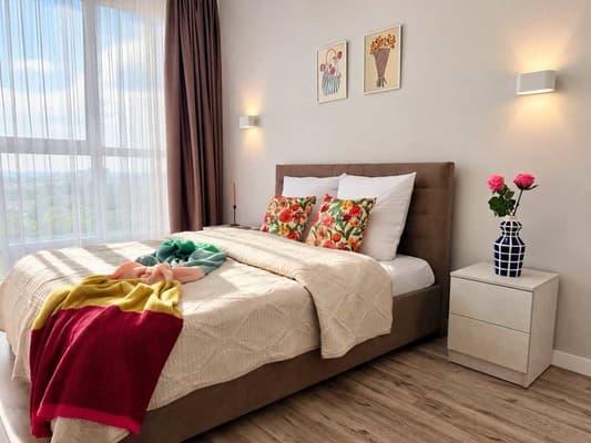 Apartment Designer in the Grani residential complex, available by the day, Dnipro: photo, prices, reviews