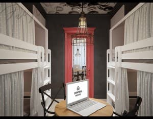 Central Hostel. Номер Место в женском 4-местном номере Red