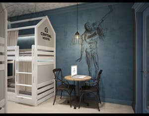 Central Hostel. Номер Место в общем 4-местном номере Blue