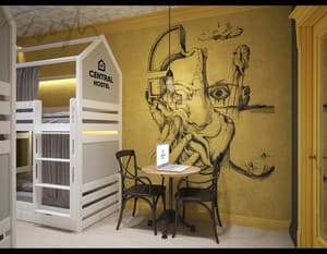 Central Hostel. Номер Место в общем 4-местном номере Yellov