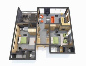 Отели . Гостиница Люкс 4-местный River 15 (4+1). 