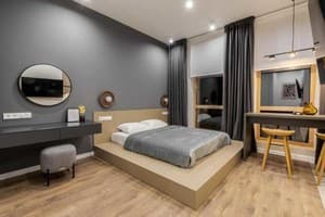 Hotels . Hotel Studio Double with a king-size bed. 