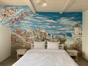 PogarInn. Room Standard Triple Santorini with mountain views