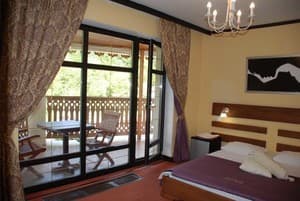 Отели . Гостиница Люкс двухместный 22 с террасой вид на реку и лес. 