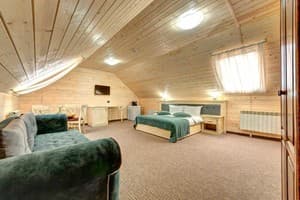 Отели . Гостиница Полулюкс 4-местный с кроватью и диваном (корпус Б). 