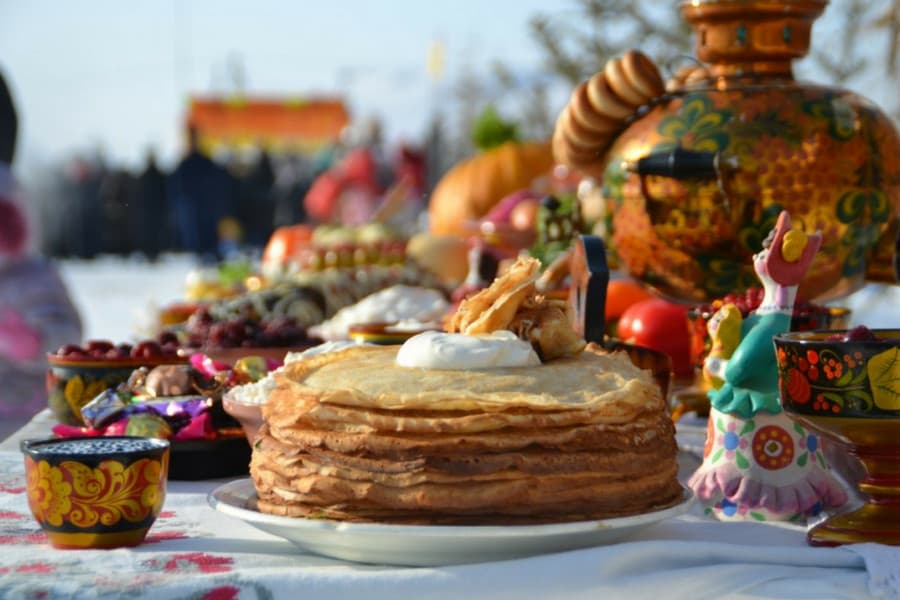 Празднование Масленицы в парке «Феофания»