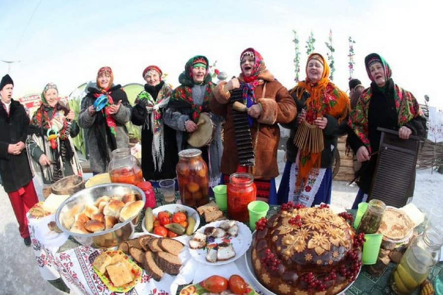 Празднование Масленицы в этно комплексе «Украинское село» 